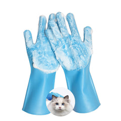 Anazzly guantes de cuidado del pelaje para perros en lavado, protección total de la mano.