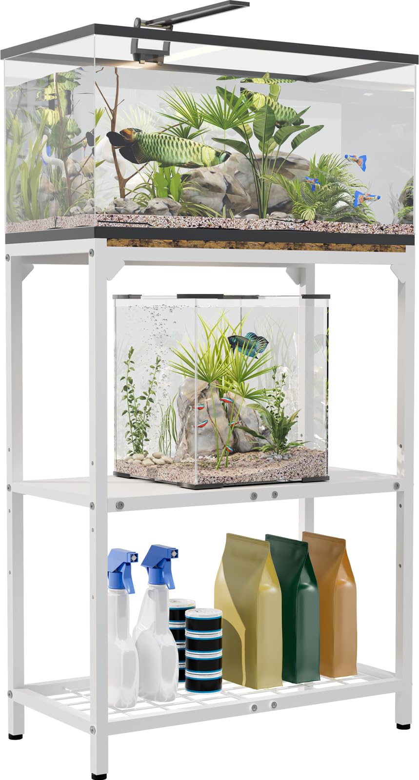 AnBaiMei estante para acuario de 20 galones, soporte estable para tanque superior.