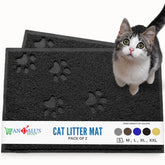 Andalus Brands: alfombra para arena de gatos, vista frontal, captura arena y mantiene el suelo limpio.