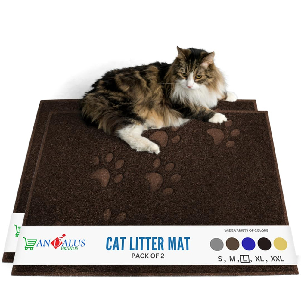 Alfombrilla para arenero Andalus Brands, antideslizante para gatos y suelo limpio