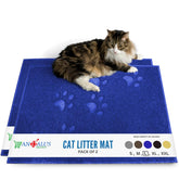 Almohadilla para arena de gatos Andalus Brands, grande y azul, protege el suelo.