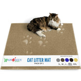 Alfombra Andalus Extra Grande para arena de gatos beige, atrapa la arena y protege el suelo.