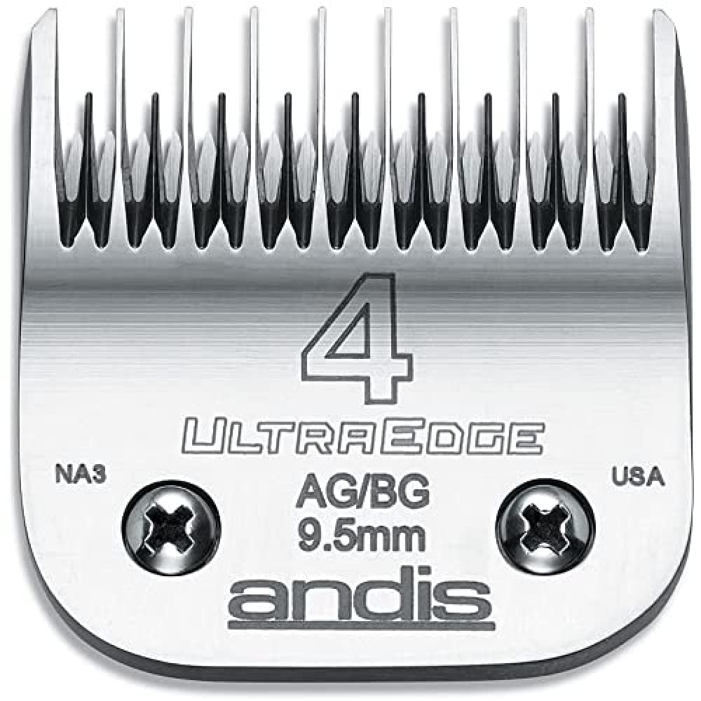 Cuchilla Andis UltraEdge para perros, vista frontal, corte de 3-8 pulgadas