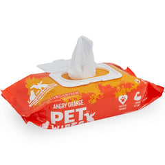 toallitas angry-orange sin fragancia para patas, limpieza rápida y suave.