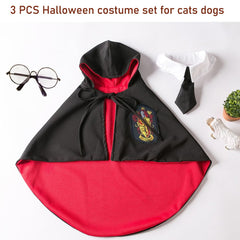 Corbatín negro AniAC para mascotas, añade toque elegante al disfraz.