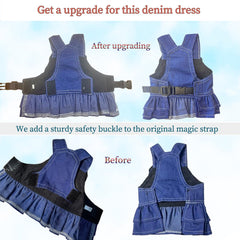 ANIAC vestido azul oscuro sin mangas, cómodo para climas cálidos.