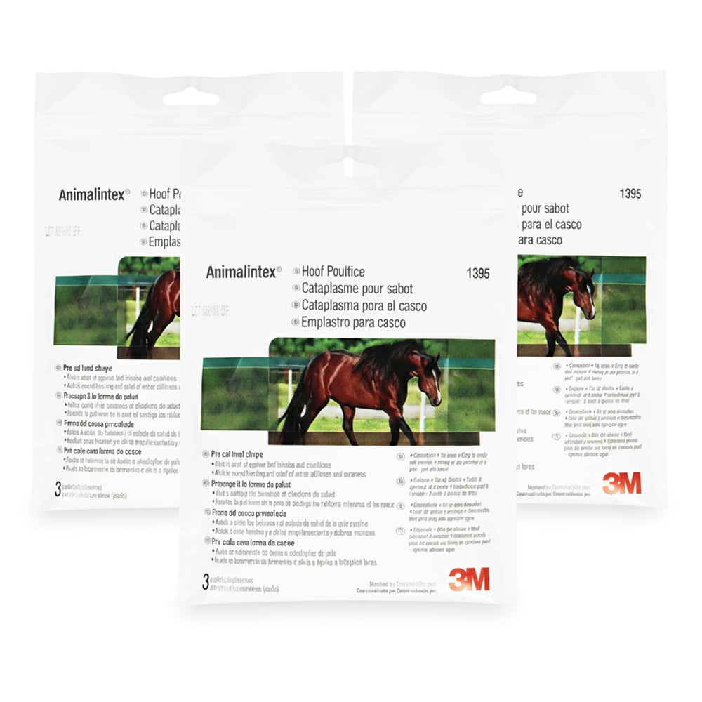 Animalintex almohadillas emplasto en forma de casco para caballos, apoyo para abscesos y cuidado del casco.