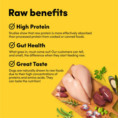 Animals Like Us RawMix50 trozos de carne deshidratados, bocados ricos en proteína para perros.