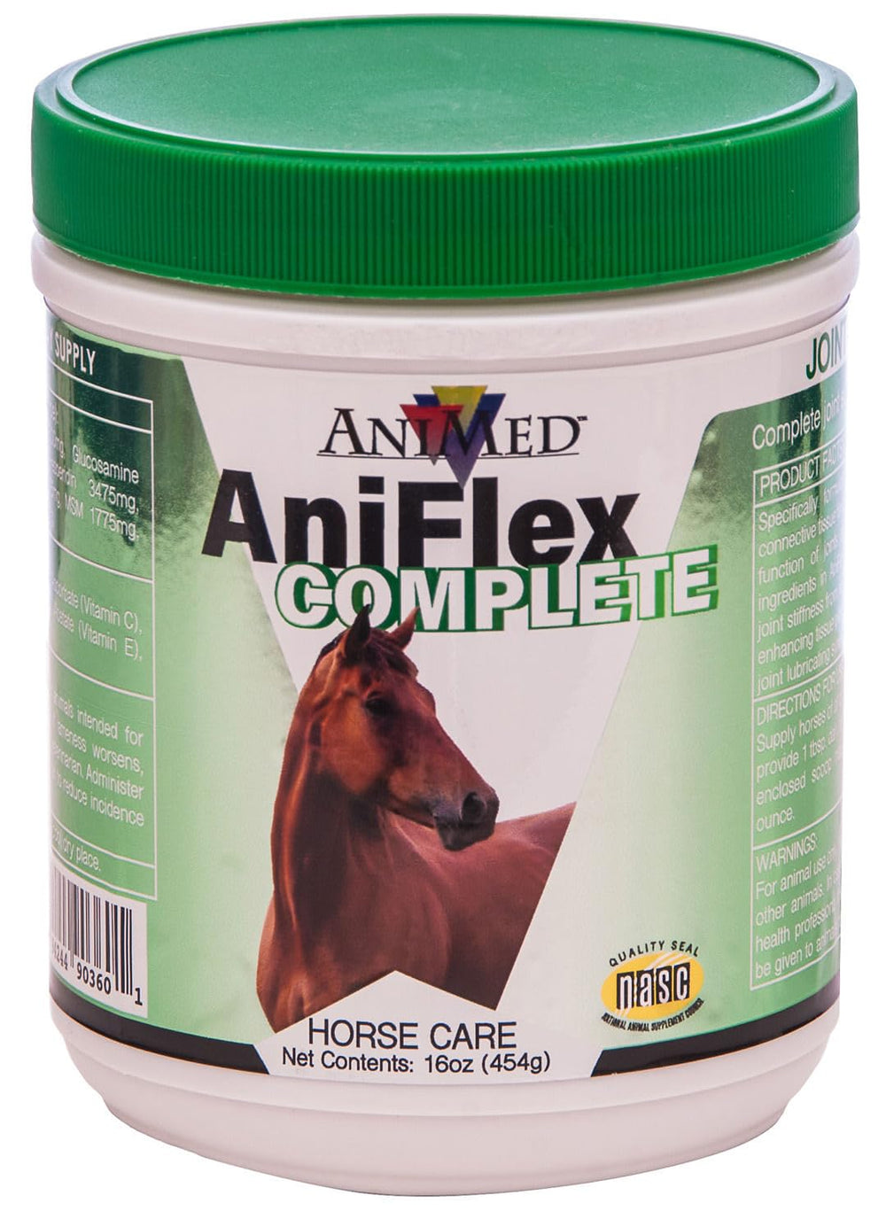 AniMed Aniflex Complete, vista frontal de la botella, apoyo a la rutina diaria de tu mascota
