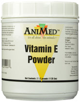 ANIMED Vitamina E polvo para caballos, envase de 2.5 libras para uso diario.