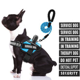 Arnés Animire para perro de servicio mediano, azul claro, cómodo y visible