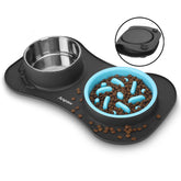 Anipaw tazones lento set 3en1: ingesta pausada para perros y gatos.