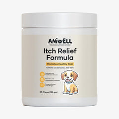 Aniwell gomitas masticables para perros en botella, sabor agradable y apoyo de la piel
