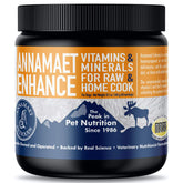 Frasco de Annamaet Enhance de 8,5 oz con color marfil, listo para añadir a la dieta del perro.