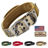 Collar táctico Annchwool para perro en camuflaje verde, talla XL, comodidad y seguridad.
