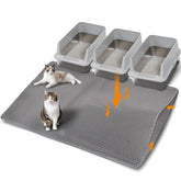 Anywish Almohadilla para gato doble capa captura arena y protege el suelo