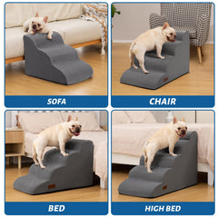 Aodisman escalera de 3 pasos para perro, subida estable al sillón