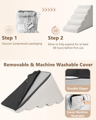 Funda lavable de Aodisman para escalera de perro, gris claro