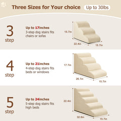 Aodisman escaleras para perro, 39 cm, ideal para sofás y muebles bajos.