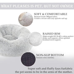 Cama Aofast donut con base antideslizante, segura para entrar y salir