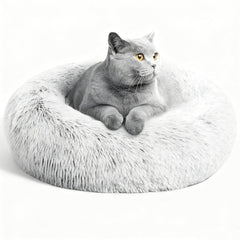 Cama Aofast donut lavable para mascota, cómoda para dormir