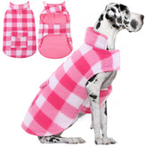 AOFITEE abrigo rosa con cuadros, ideal para paseos invernales.
