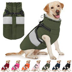 AOFITEE: capa-perro-invierno-con-arnes-integrado para paseos seguros y cálidos.