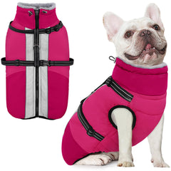 Chaqueta AOFITEE para perros pequeños con arnés integrado, ideal para paseos seguros.