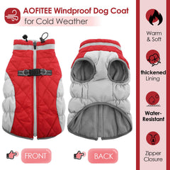 Chaleco AOFITEE con exterior resistente al agua para días de lluvia.