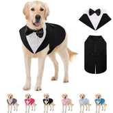 AOFITEE traje esmoquin para perro, frente elegante para bodas y eventos formales.