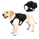 Arnés AOKOWN para perro grande con mochila lateral, ideal para caminatas.