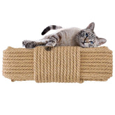 Cuerda sisal Aoneky para poste rasca gatos, renovación duradera para árbol.