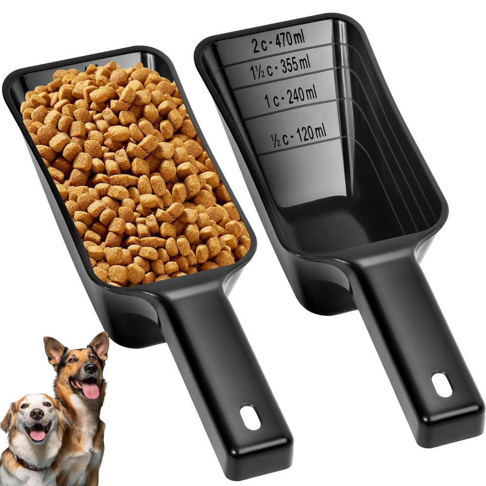 Aosnare cazo medidor para comida de perro con dos tazas y precisión.