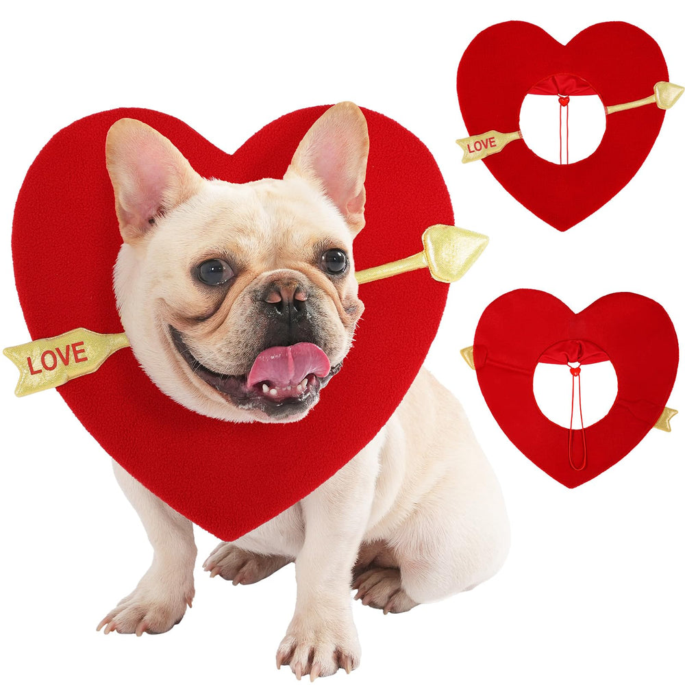 Disfraz Aotiooy para perros con corazón rojo, perfecto para fotos y celebraciones.