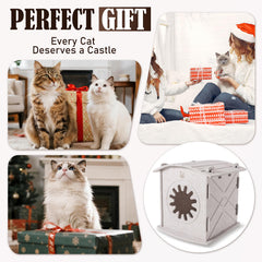 La Apasiri casa-gato-aislamiento-fieltro ofrece aislamiento superior para noches más cálidas.