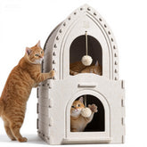 Apasiri casa-gato-doble-piso: refugio espacioso para dos gatos