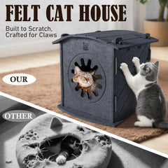 Apasiri cueva para gatos, interior acolchado que refuerza seguridad y confort.
