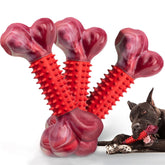 Apasiri tres-pack de juguetes masticables con nylon y goma para perros grandes.