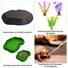 Apatal plantas artificiales para decorar el terrario de reptiles
