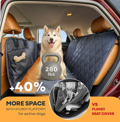 APetsPlanet hamaca para perros con malla permite flujo de aire y vista al conductor