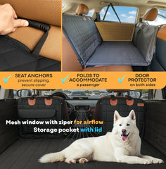APetsPlanet plataforma plana para asiento trasero ofrece más espacio para estirar.