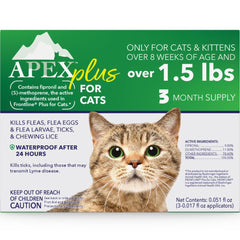 Apex Plus: gotas para gatos en aplicación, protección de 30 días.