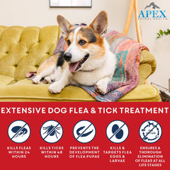 Apex Plus muestra la presentación de 3 meses para uso continuo en perros grandes.