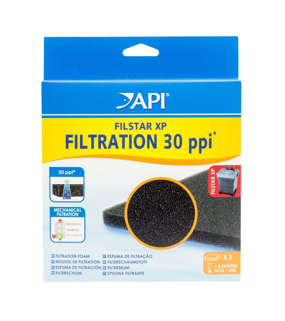 API Filstar XP, espumas de filtración 30ppi, dos unidades para un filtrado eficiente