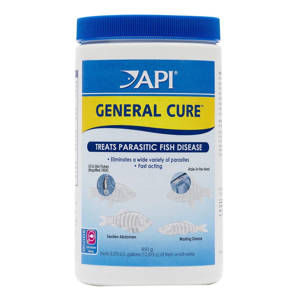 API GENERAL CURE, caja de 30 onzas, tratamiento de parásitos para peces.