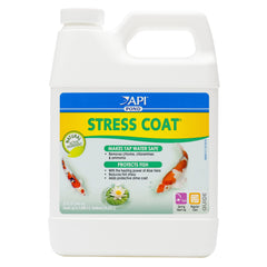 Botella API POND STRESS COAT de 32 onzas lista para acondicionar agua de estanque