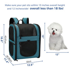 Apollo Walker Mochila Portapet Teal, respaldo acolchado para mayor comodidad durante caminatas.