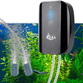 AQQA bomba de aire para acuario recargable encendido, solución para cortes de energía.