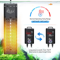Controlador externo de temperatura AQQA para ajuste preciso.