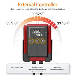 Controlador externo digital AQQA para ajuste preciso de temperatura